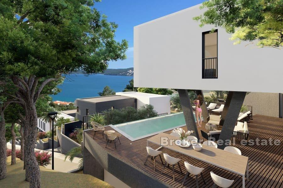 Semi-detached modern villa with sea view