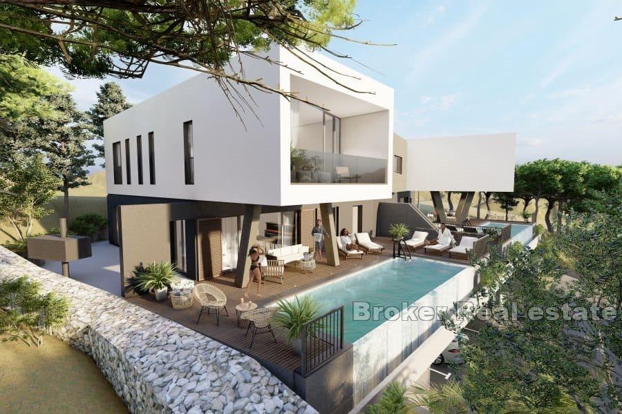 Semi-detached modern villa with sea view