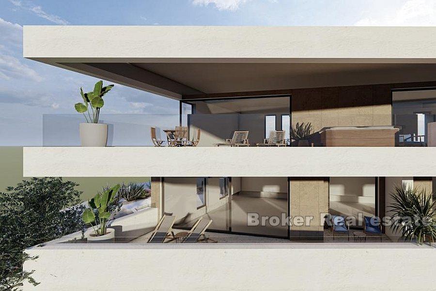 Lyxig takvåning med öppen havsutsikt