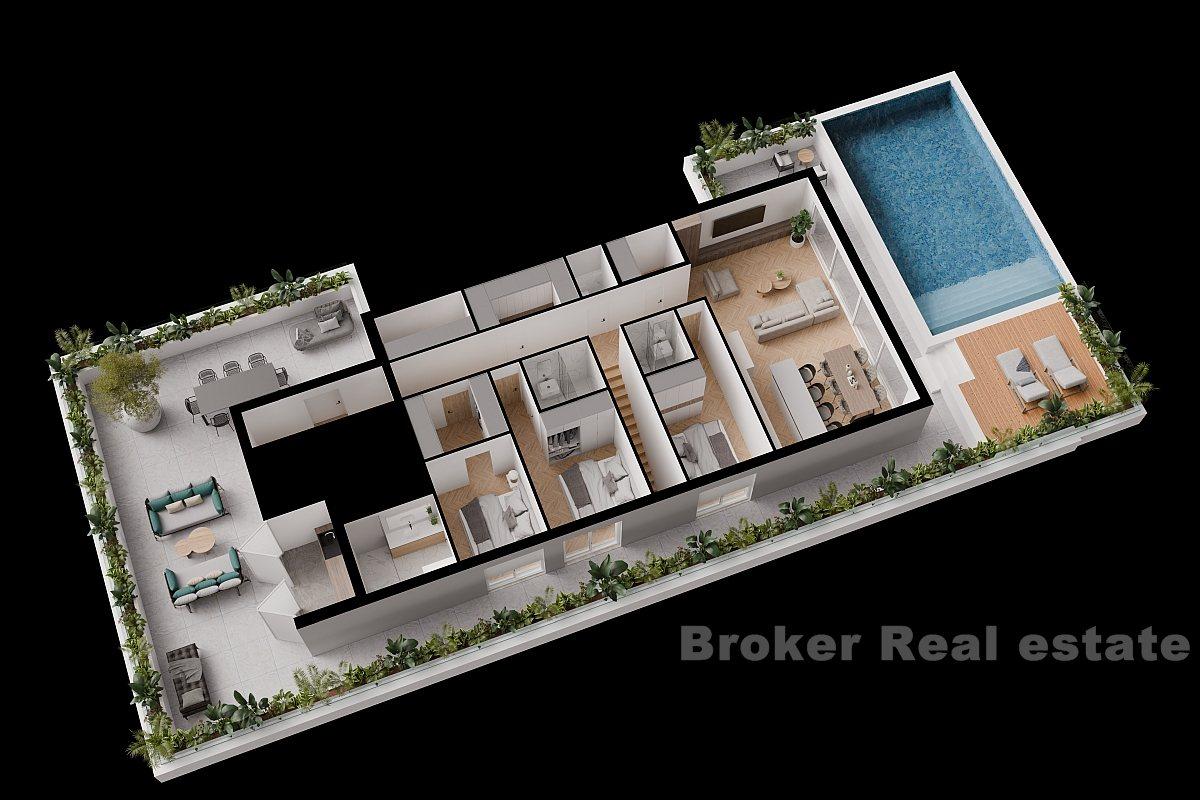 Luksusowy penthouse z otwartym widokiem na morze