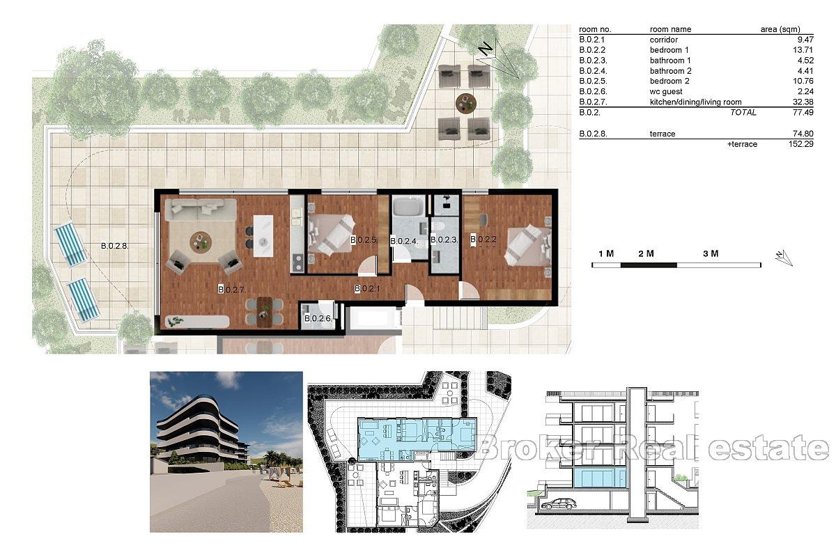 Luxuriöse Wohnung in erster Reihe zum Meer