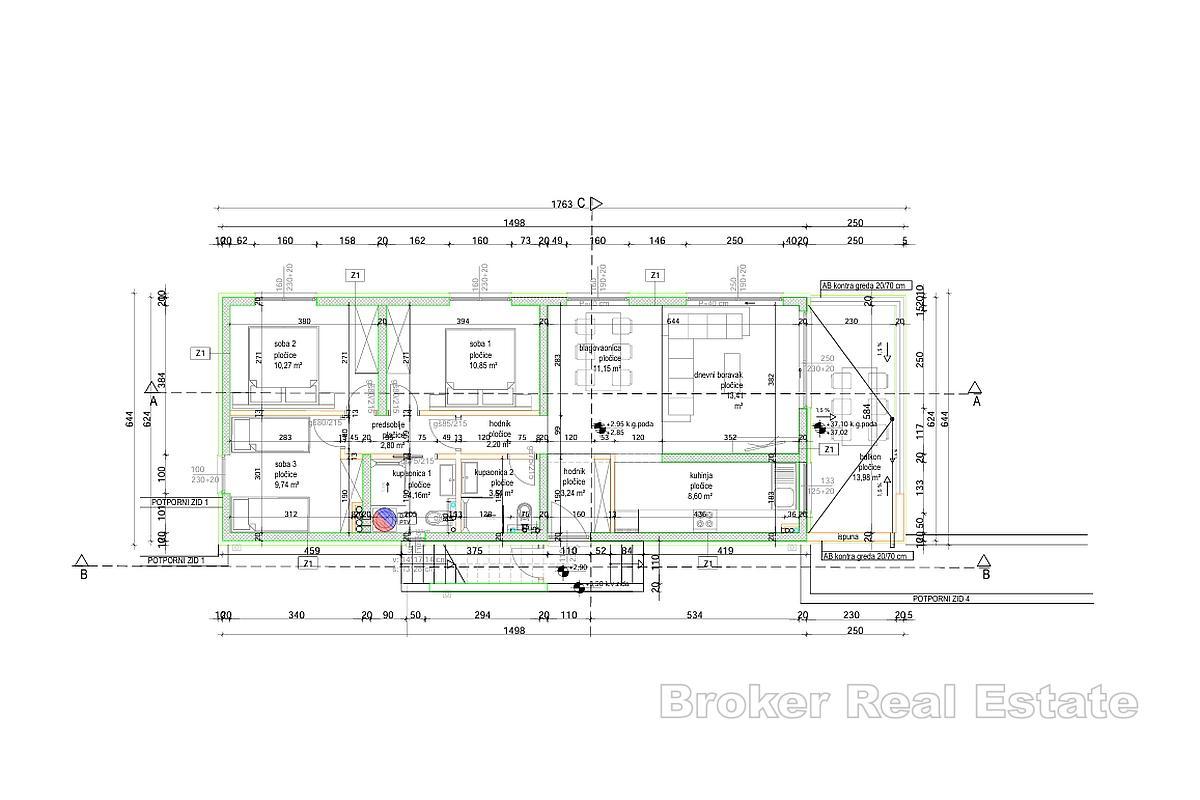 Komfortabel treroms leilighet i nybygg
