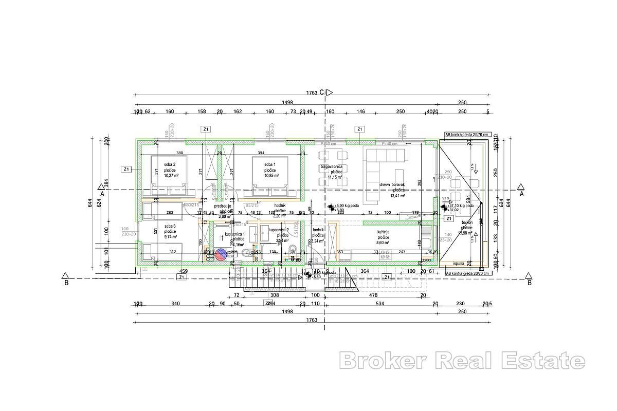 Confortable appartement en attique avec vue sur la mer