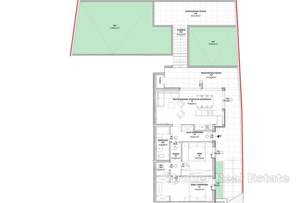 Dwupokojowy apartament z przestronnym ogrodem