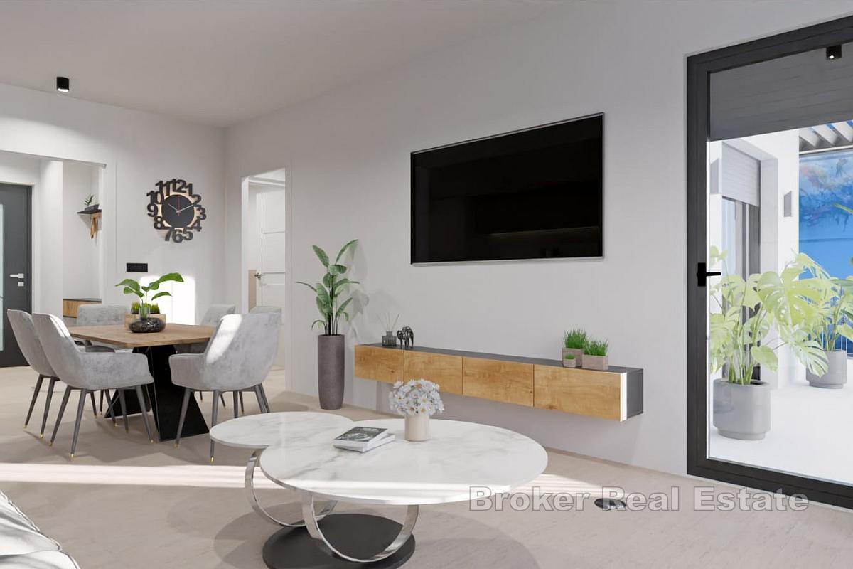 Nowoczesny apartament z dwiema sypialniami i widokiem na morze