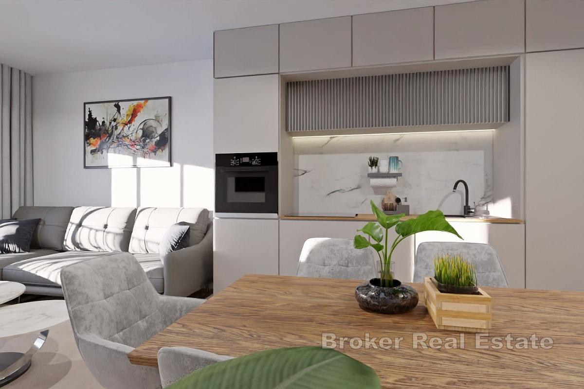 Nowoczesny apartament z dwiema sypialniami i widokiem na morze