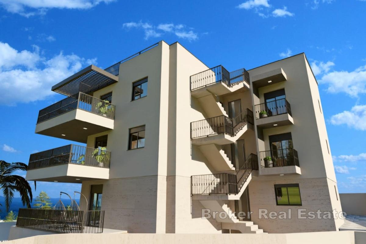 Penthouse apartmán v novostavbě se střešní terasou