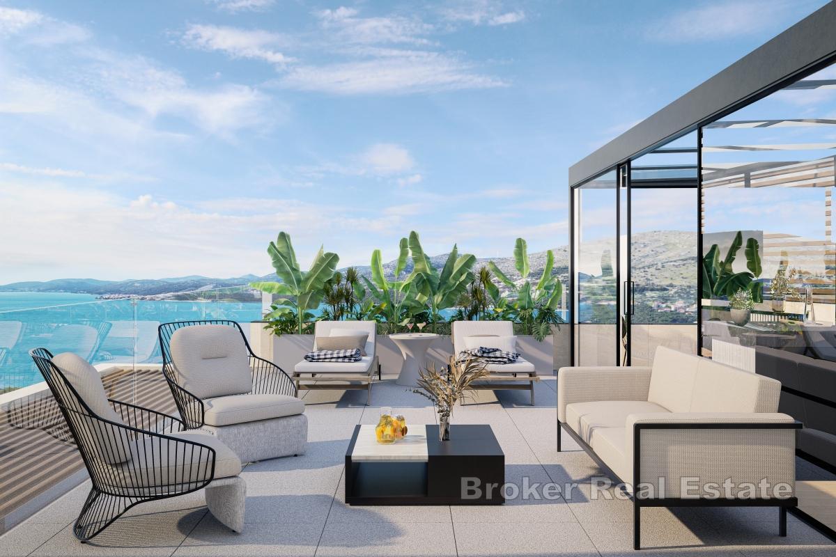 Luxusní dvoupokojový penthouse apartmán se střešní terasou