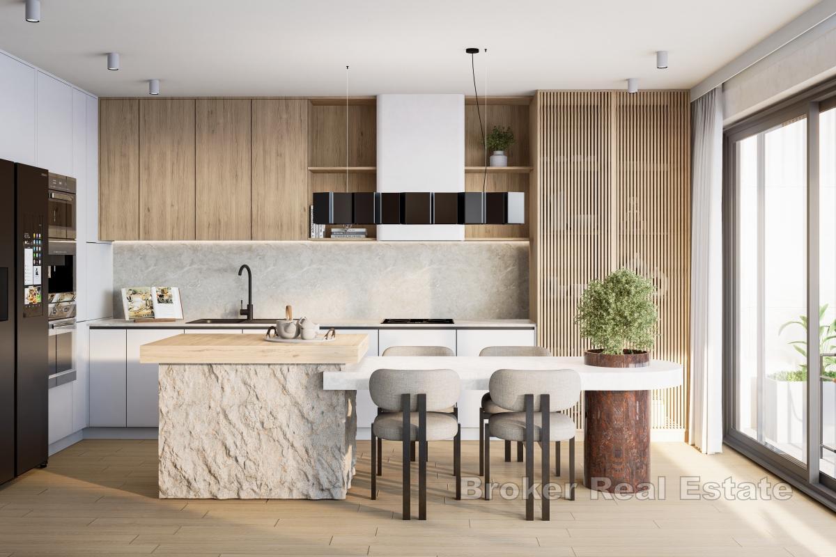 Luxueux appartement penthouse de deux chambres avec toit-terrasse