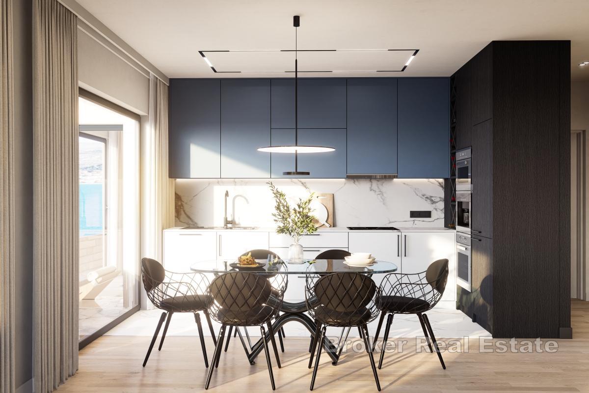 Třípokojový apartmán s terasou v novostavbě ve druhé řadě u moře