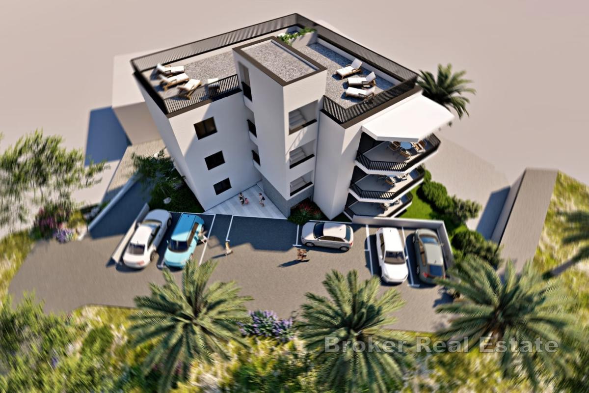 Dwupokojowy apartament typu penthouse z tarasem na dachu i widokiem na morze