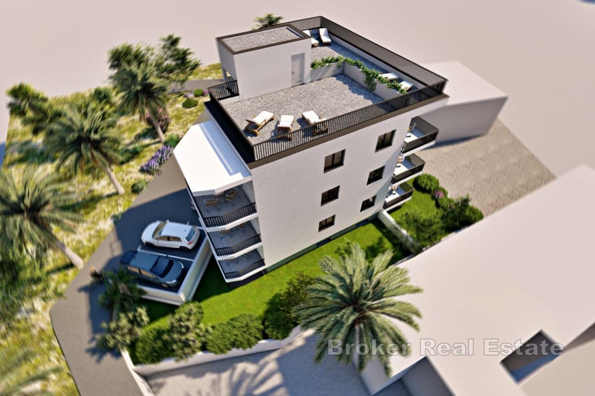 Dwupokojowy apartament typu penthouse z tarasem na dachu i widokiem na morze