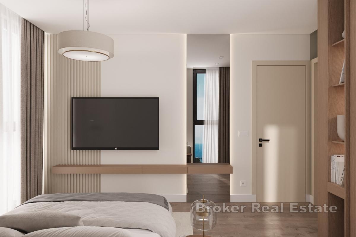 Appartement moderne de deux chambres avec vue mer