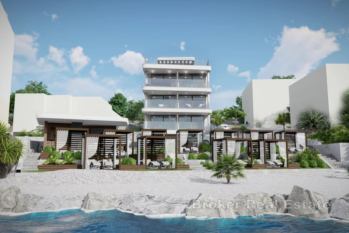 Moderní dvoupokojový apartmán se zahradou v první řadě u moře