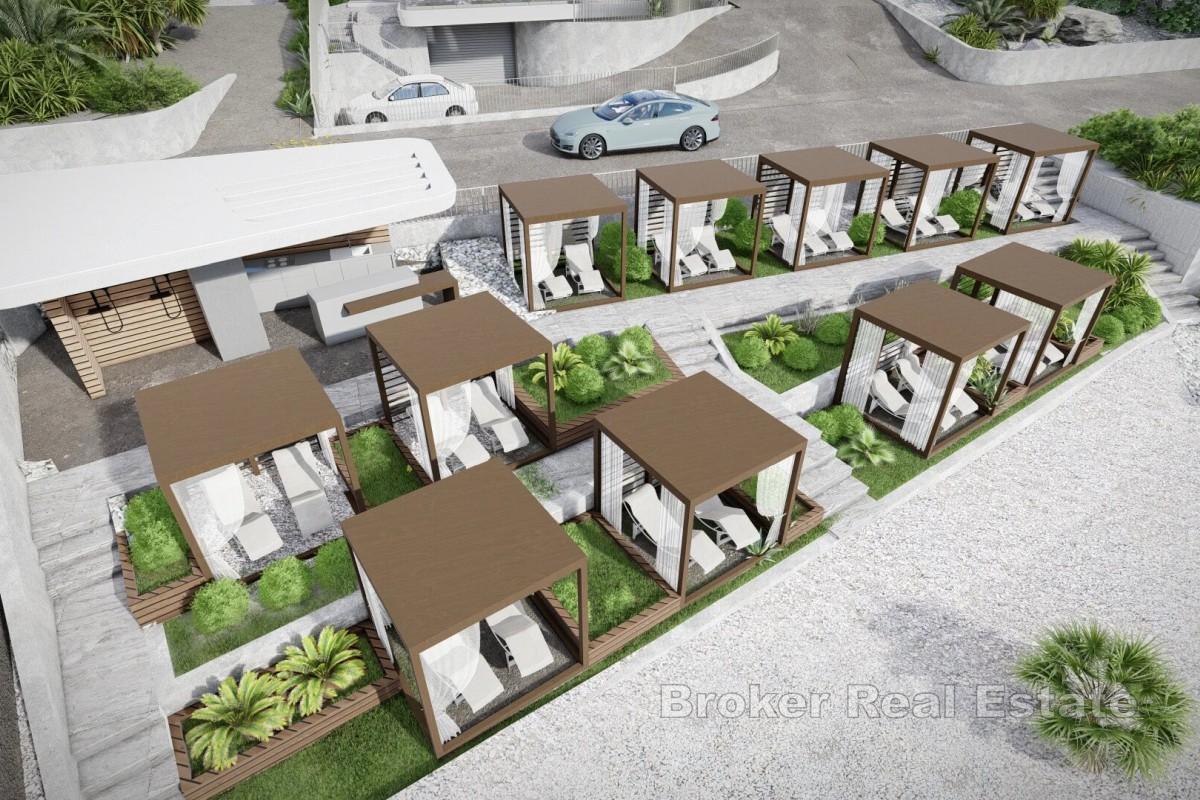Moderní dvoupokojový apartmán se zahradou v první řadě u moře