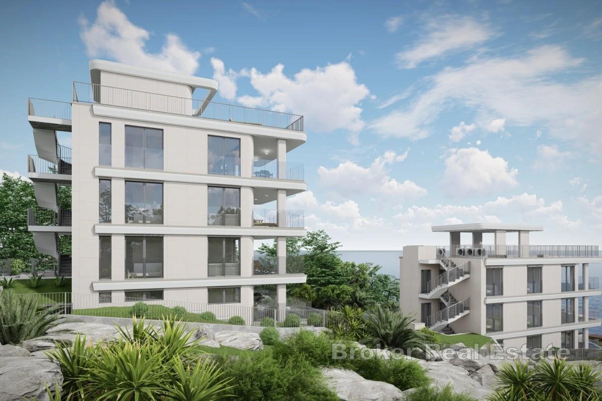 Moderní dvoupokojový apartmán se zahradou v první řadě u moře