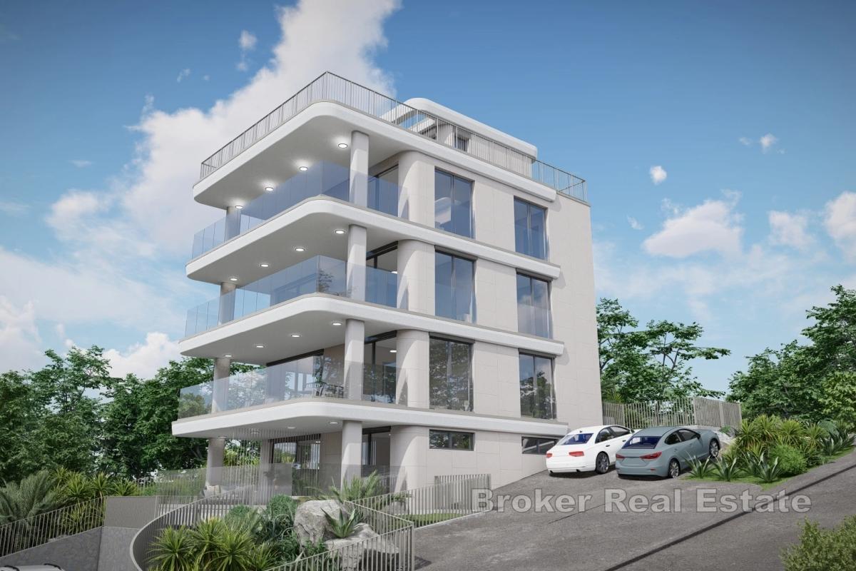 Moderne Wohnung mit Garten in einem Neubau in zweiter Reihe zum Meer