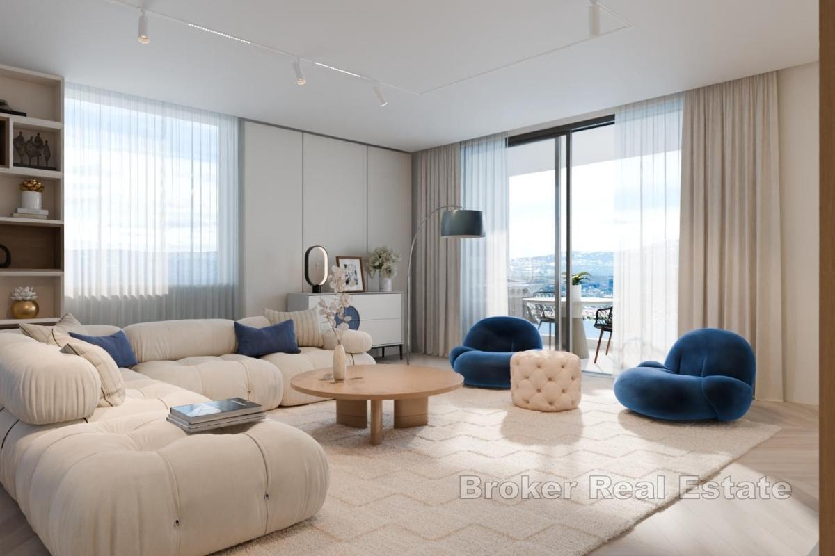 Luxusní třípokojový penthouse apartmán s výhledem na moře