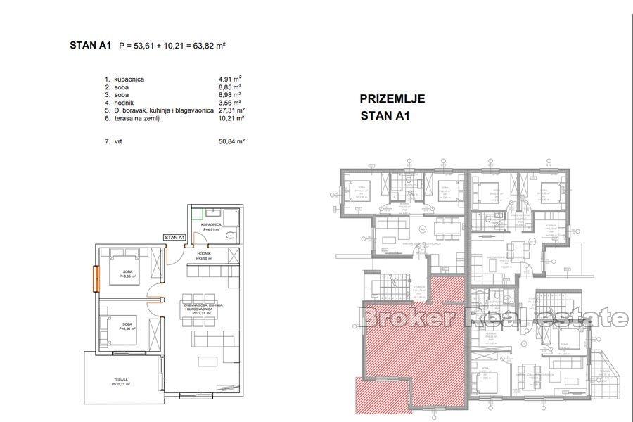 Newly built apartments near the sea