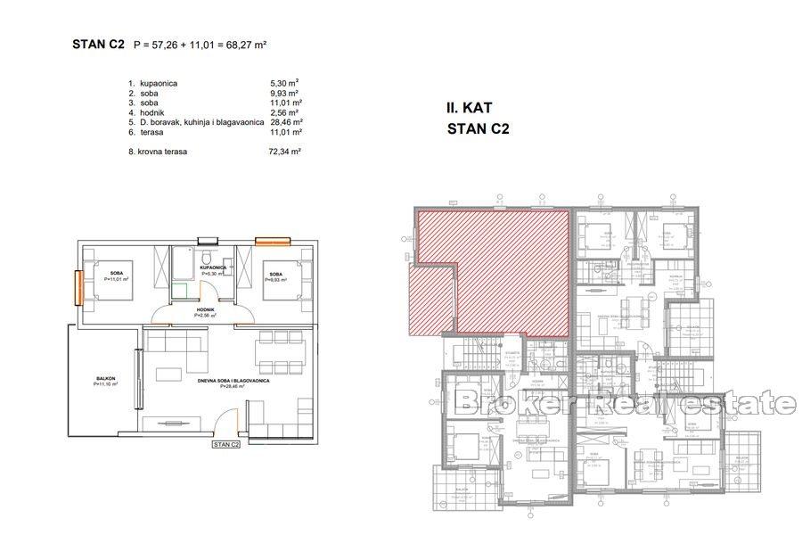 Nově postavené apartmány v blízkosti moře