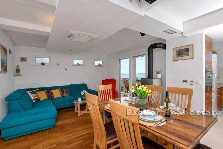 Spacious three-room apartment with a sea view