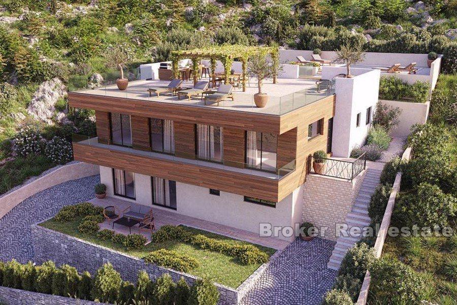 Modern villa with open sea view