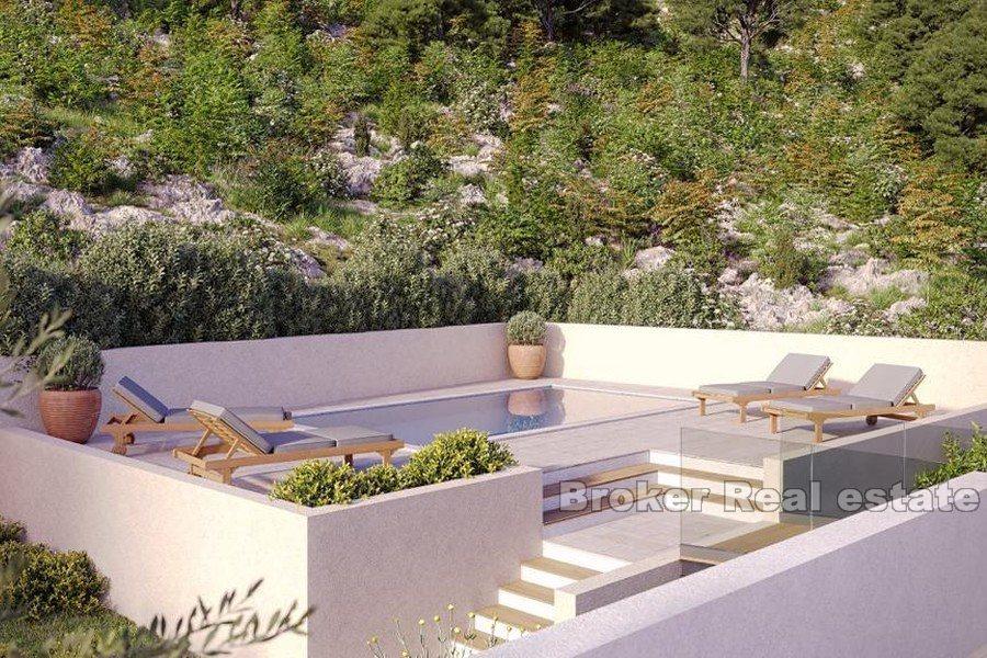 Modern villa med öppen havsutsikt