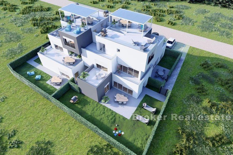 Nově postavené apartmány s výhledem na moře