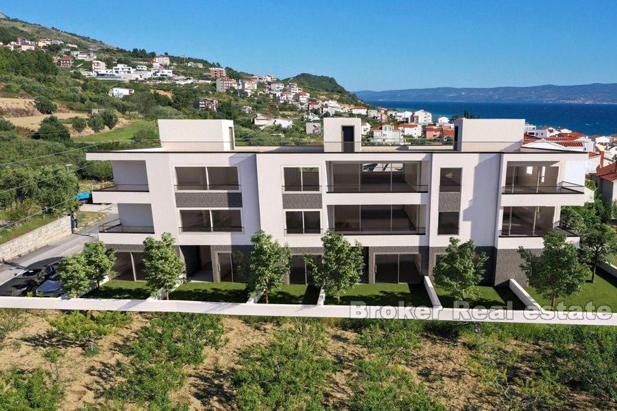 Apartments under construction with a sea view