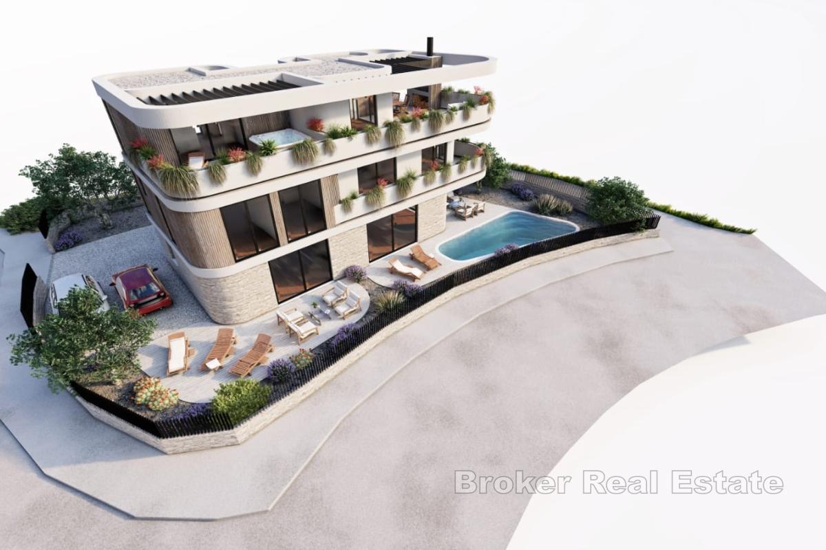 Maison moderne en première ligne de la mer