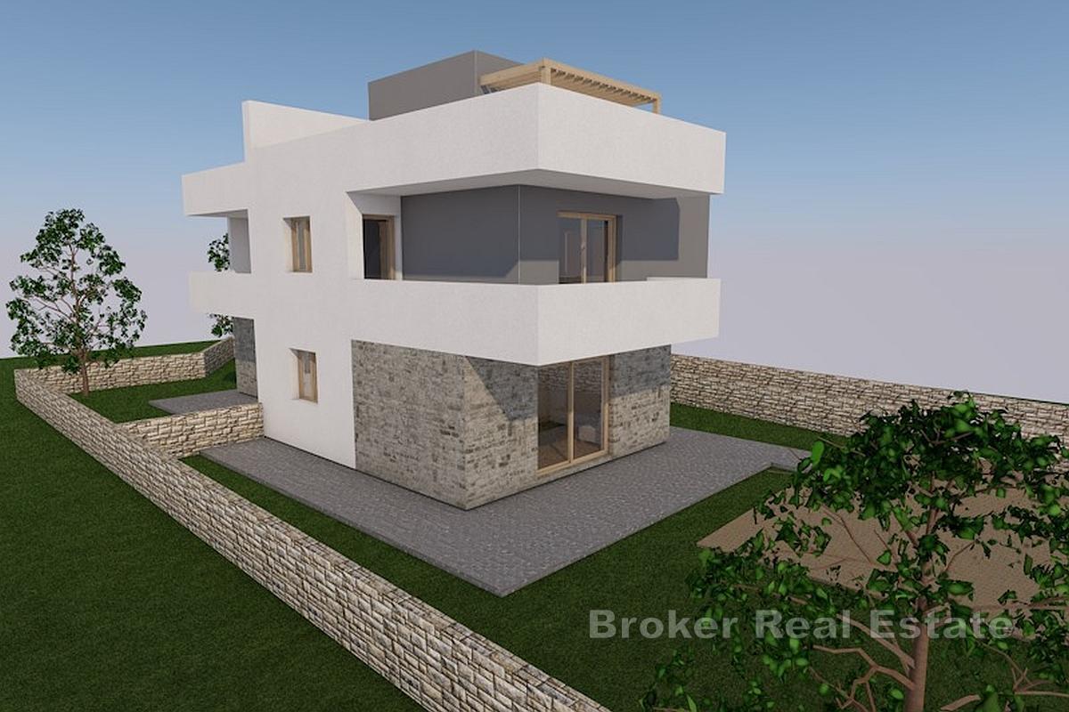 Villas jumelées modernes avec piscine près de Šibenik