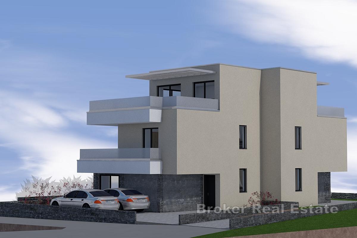 Moderne Doppelhaushälften mit Pool in der Nähe von Šibenik