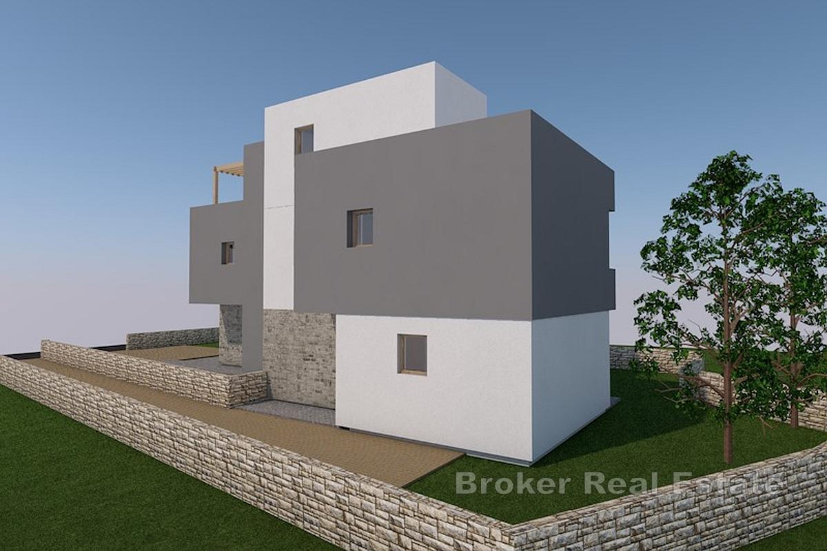 Moderne Doppelhaushälften mit Pool in der Nähe von Šibenik