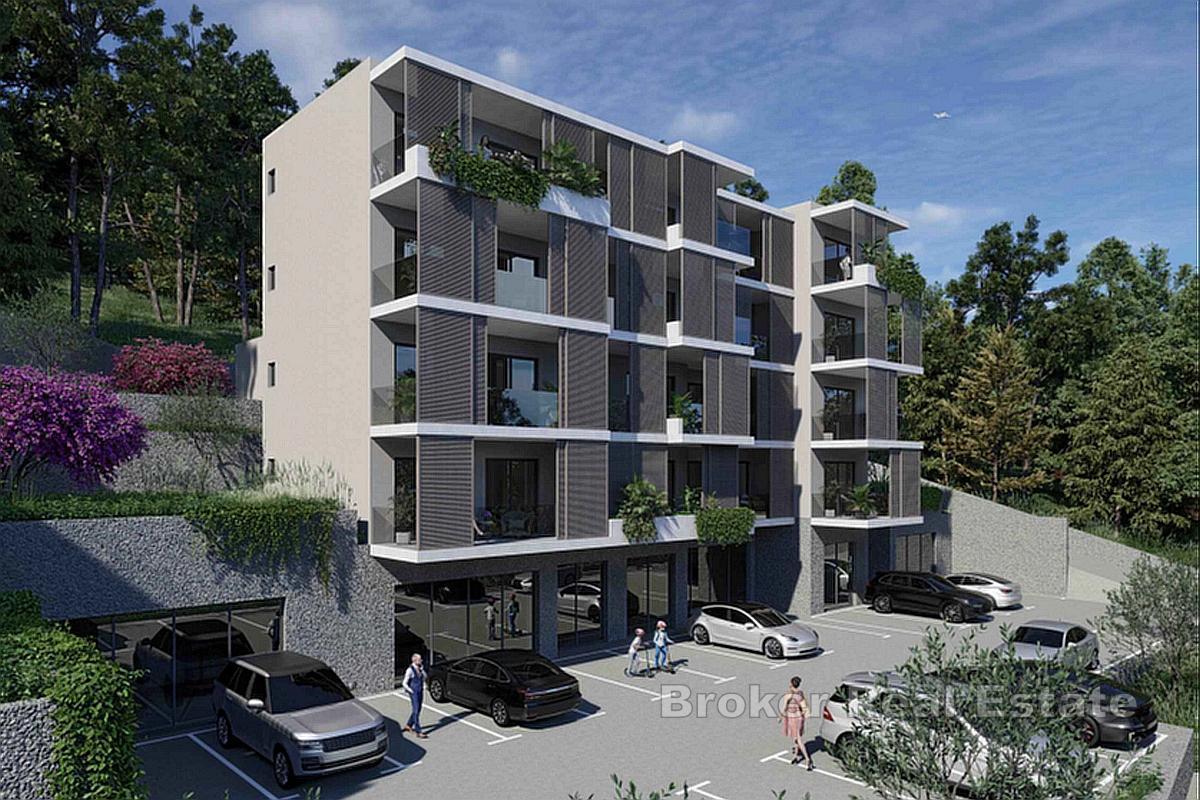 Moderna trerumslägenheter med havsutsikt