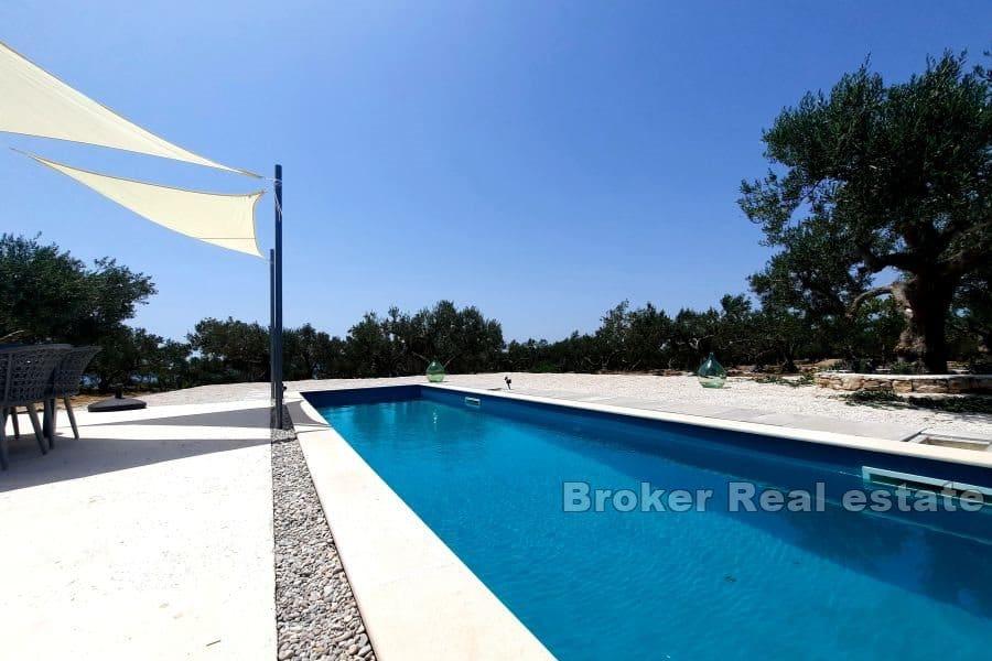 House with pool and sea view