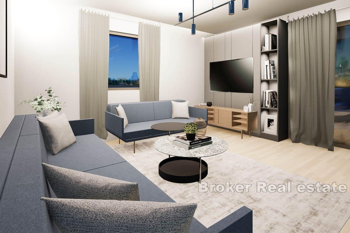 Apartments in a new building with garden and a roof terrace