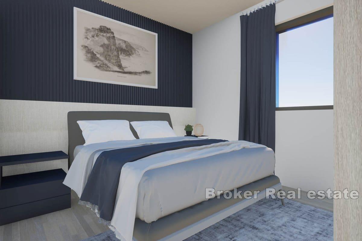 Apartments in a new building with garden and a roof terrace