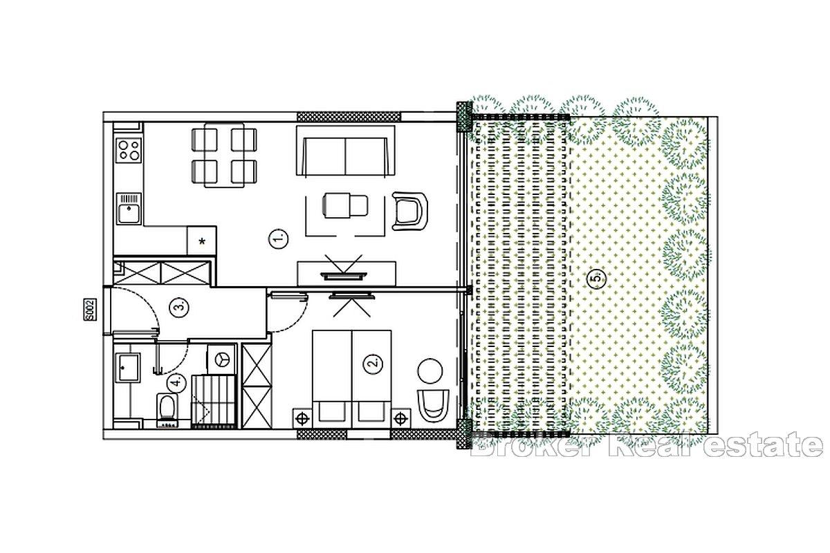 Nowo wybudowane apartamenty w pierwszym rzędzie do morza