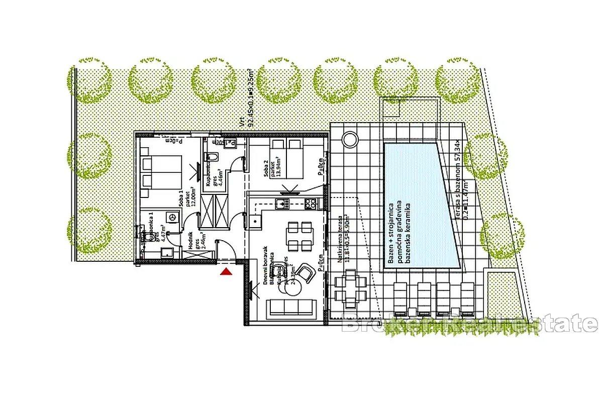 Newly built apartments with sea view