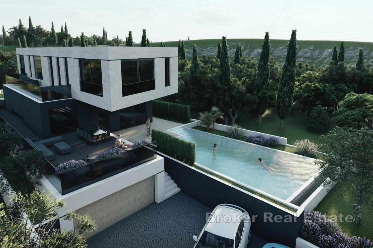 Luksuriøs nybygd villa i andre rad mot sjøen