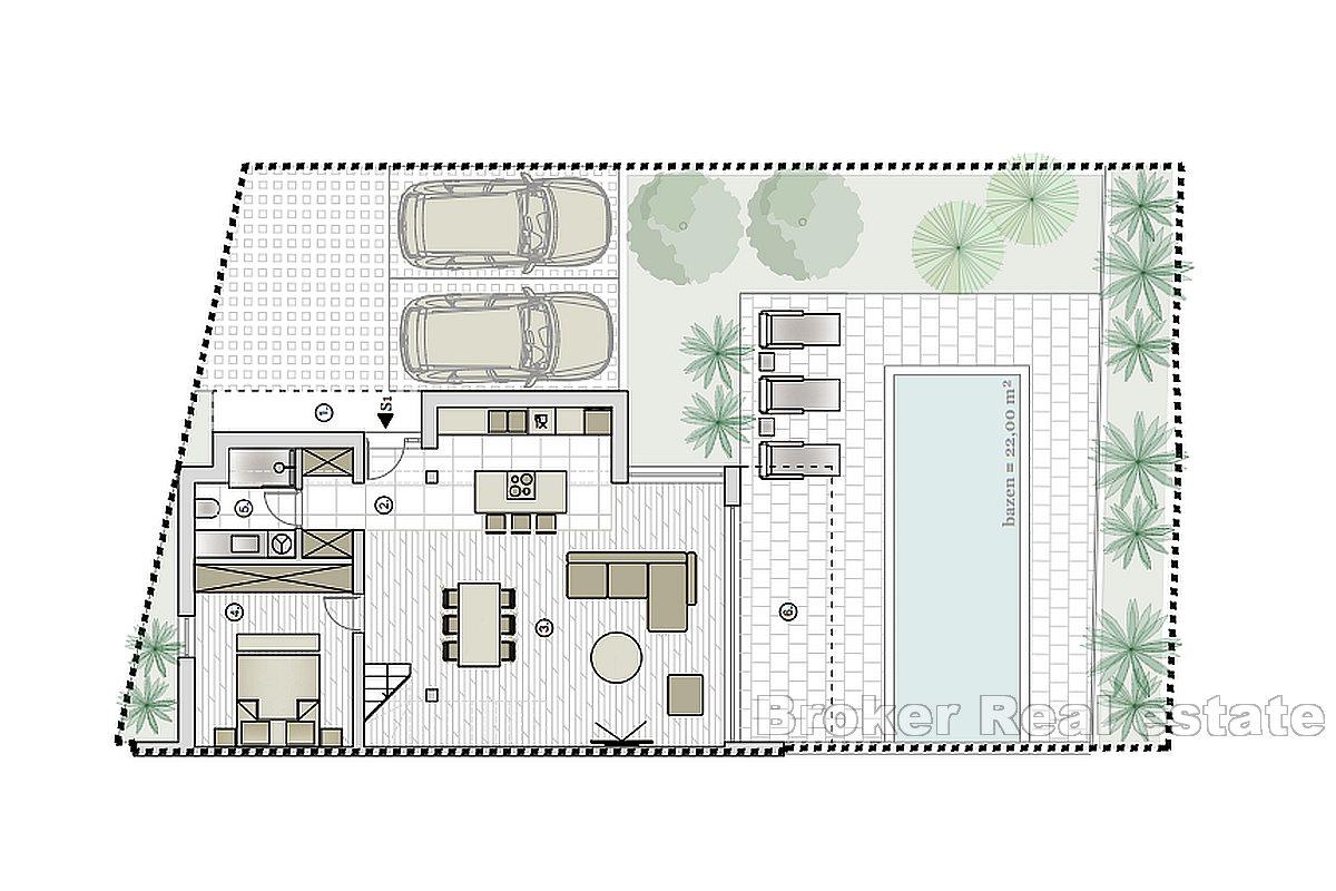 Casa di nuova costruzione con vista mare aperto