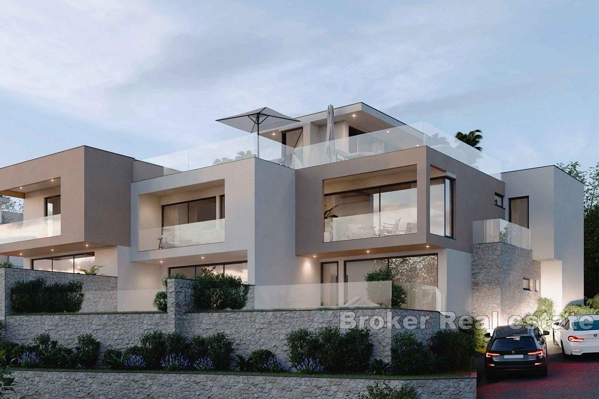 Maison mitoyenne de construction récente avec vue dégagée sur la mer