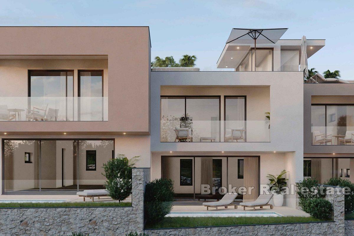 Maison mitoyenne de construction récente avec vue dégagée sur la mer