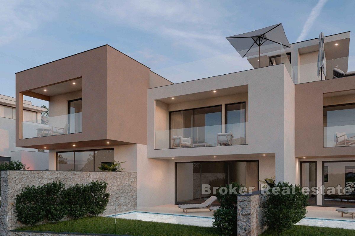 Maison mitoyenne de construction récente avec vue dégagée sur la mer