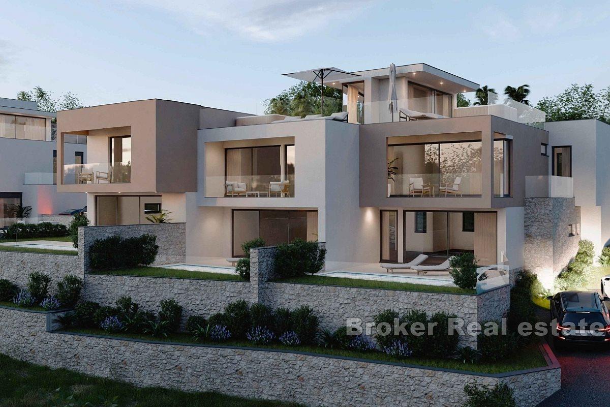 Maison mitoyenne de construction récente avec vue dégagée sur la mer