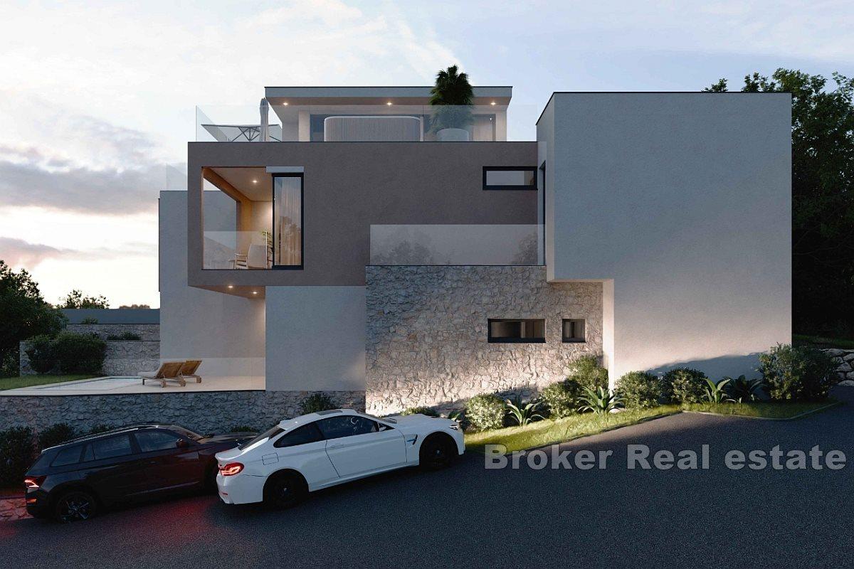 Maison mitoyenne de construction récente avec vue dégagée sur la mer