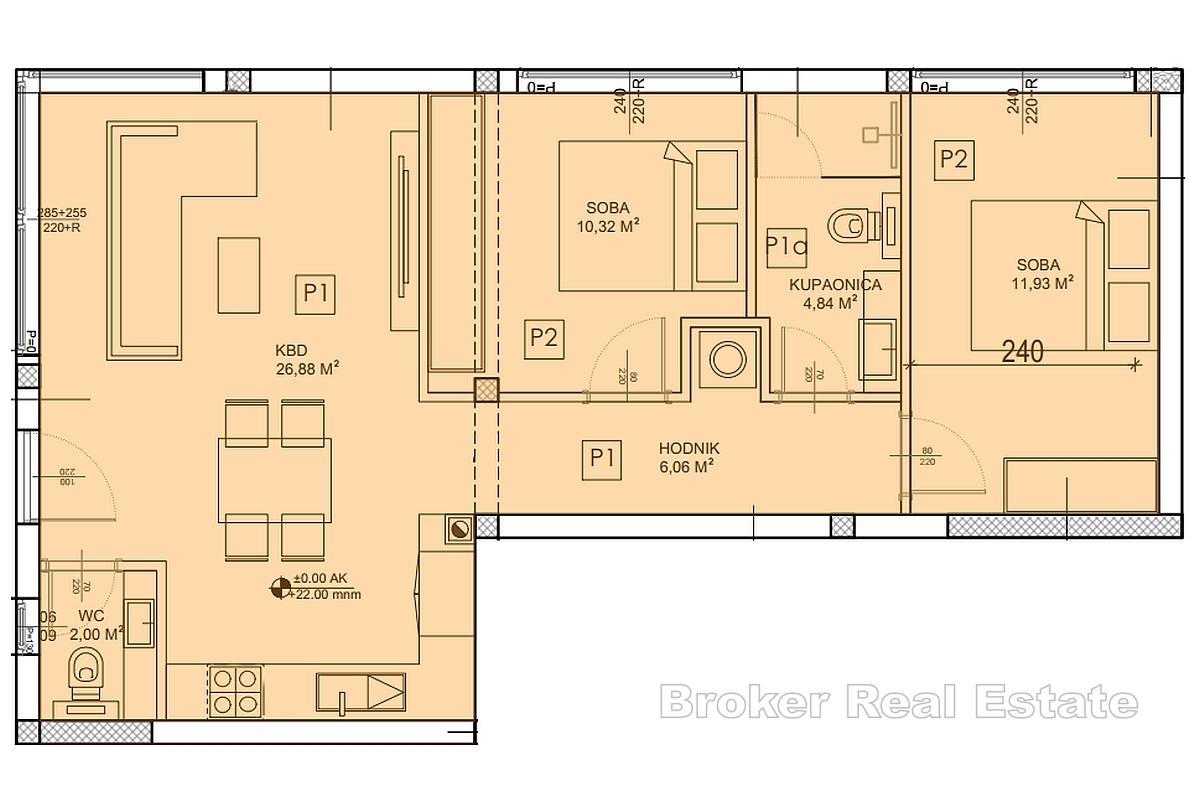 Leilighet med hage i nybygg