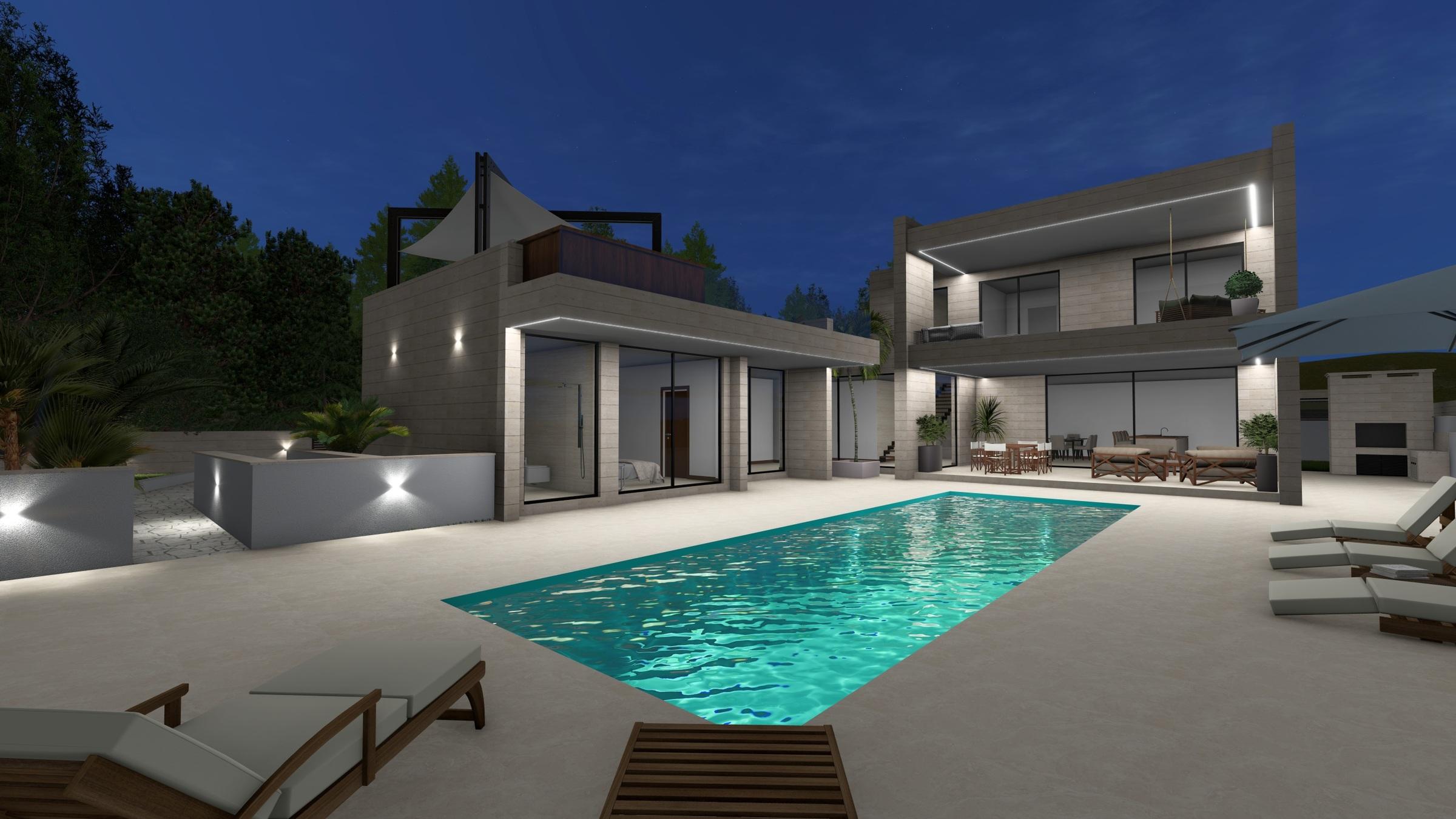 Exklusiv villa med pool och havsutsikt