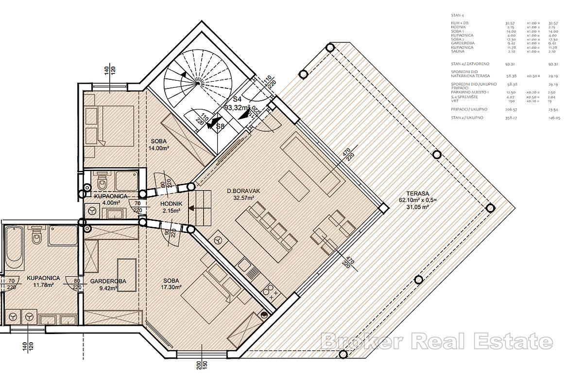 Appartement moderne et spacieux avec jardin