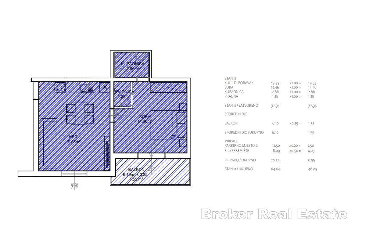 Nowoczesny apartament z jedną sypialnią